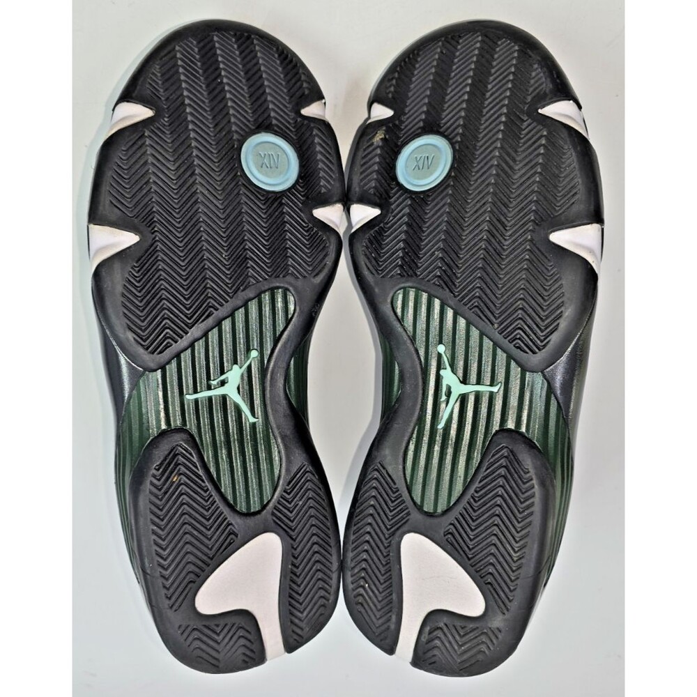 Size 12 - Air Jordan 14 Retro 2016 Oxidized Green 487471-106 White Black Sneaker - Picture 8 of 14